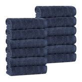 Mika Smart Twist Viscose Cotton Blend Face Towels Washcloths Set of 12